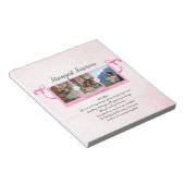 Brustkrebserkrankung Drei Foto Collage Notizblock (angewinkelt)