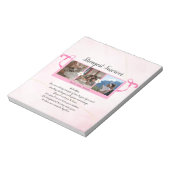 Brustkrebserkrankung Drei Foto Collage Notizblock (Rotiert)