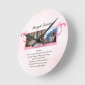 Brustkrebserkrankung Drei Foto Collage Runde Wanduhr (Winkel)