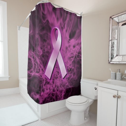 Brustkrebserkrankung Duschvorhang (Beispiel)