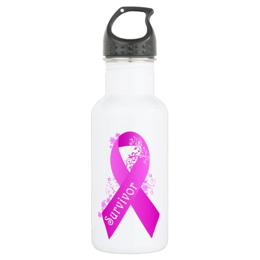 Brustkrebserkrankung Edelstahlflasche (Vorderseite)