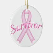 Brustkrebserkrankung Keramik Ornament (Rechts)