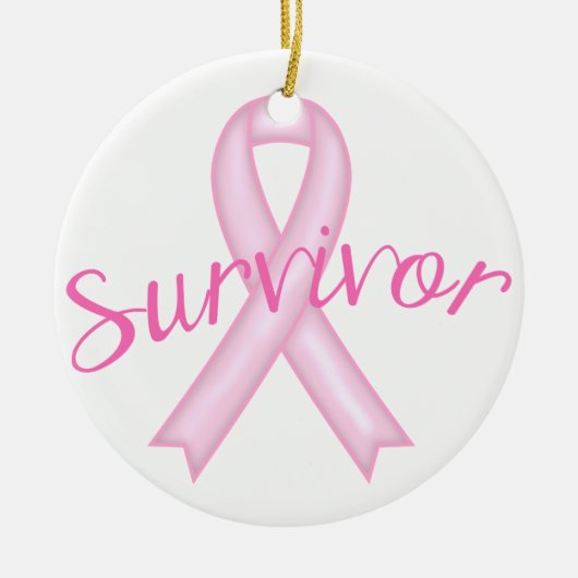 Brustkrebserkrankung Keramik Ornament (Vorne)