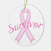 Brustkrebserkrankung Keramik Ornament (Links)