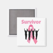 Brustkrebserkrankung Magnet (Vorderseite/Rückseite)