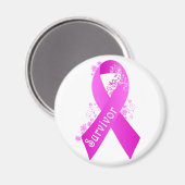Brustkrebserkrankung Magnet (Vorderseite/Rückseite)