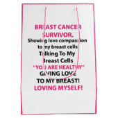 Brustkrebserkrankung Mittlere Geschenktüte (Rückseite)