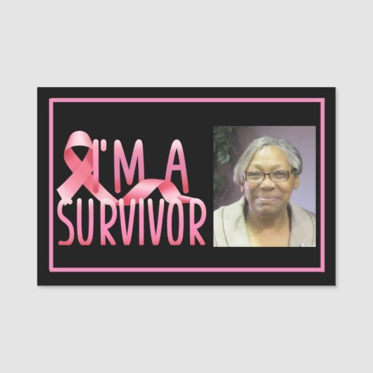 Brustkrebserkrankung Namensschild (Vorderseite)