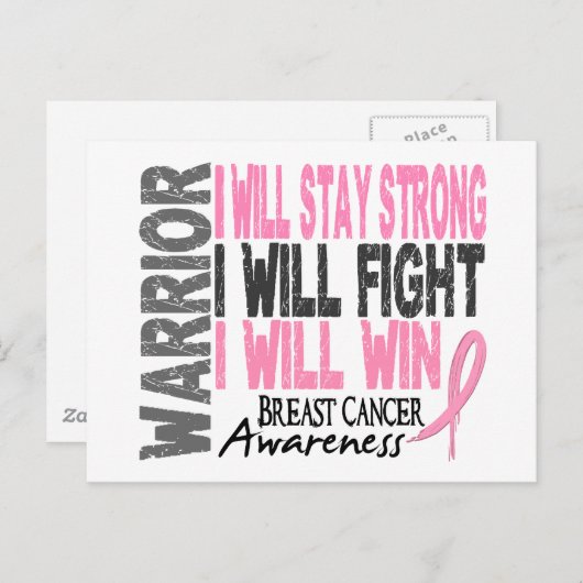 Brustkrebserkrankung Postkarte (Vorne/Hinten)