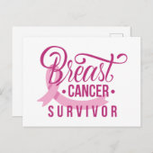 Brustkrebserkrankung Postkarte (Vorne/Hinten)