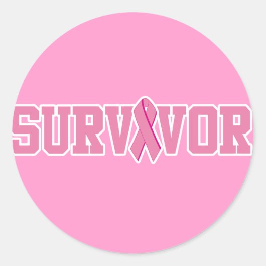Brustkrebserkrankung Runder Aufkleber (Vorderseite)
