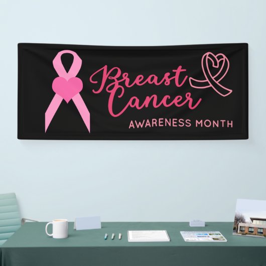 Brustkrebserkrankung Save the Date rosa Oktober Banner (Messe)