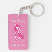 Brustkrebserkrankung Schlüsselanhänger (Rückseite)