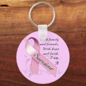 Brustkrebserkrankung Schlüsselanhänger (Vorderseite)
