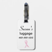 Brustkrebserkrankung Überleben Gepäckmarke Gepäckanhänger (Rückseite vertikal)