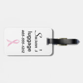 Brustkrebserkrankung Überleben Gepäckmarke Gepäckanhänger (Rückseite horizontal)