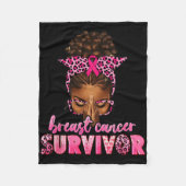 Brustkrebserkrankung Überlebende schwarze Frauen A Fleecedecke (Vorderseite)
