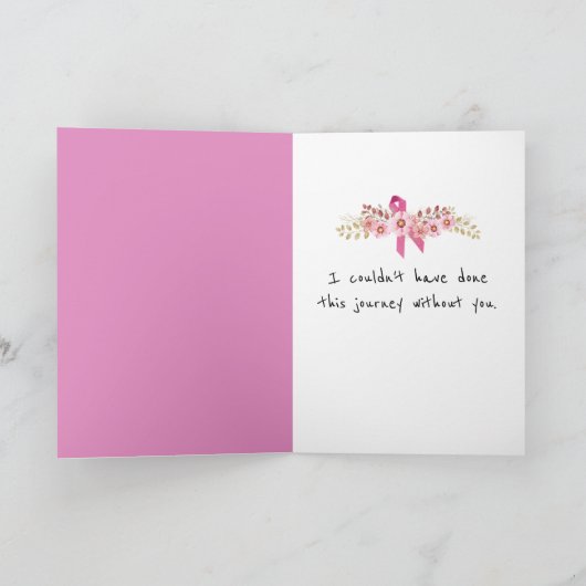 Brustkrebserkrankung Vielen Dank Karte (Innenseite)