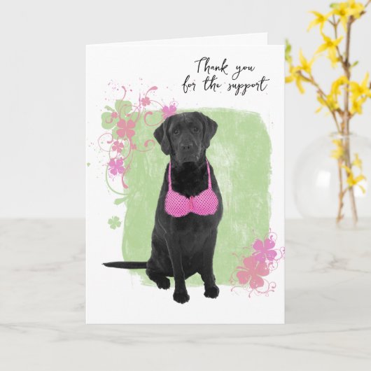 Brustkrebserkrankung Vielen Dank Karte (Gelbe Blume)