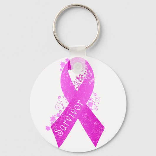 Brustkrebserkrankung Vintag Schlüsselanhänger (Vorderseite)
