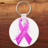 Brustkrebserkrankung Vintag Schlüsselanhänger (Vorderseite)