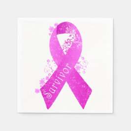 Brustkrebserkrankung Vintag Serviette