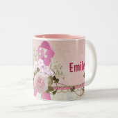 Brustkrebserkrankung Zweifarbige Tasse (VorderseiteRechts)