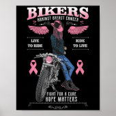 Brustkrebserkrankungen von Motorrädern und Überleb Poster (Vorne)