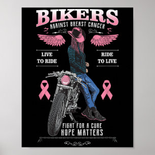 Brustkrebserkrankungen von Motorrädern und Überleb Poster