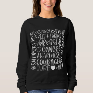 Brustkrebsforschung und -bekämpfung in Weiß Sweatshirt