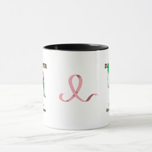 Brustkrebsgeschenk für Ihre Tochter Tasse (Zentrum)