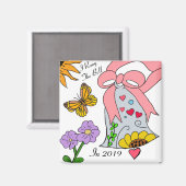 Brustkrebsglocke und -band magnet (Vorderseite/Rückseite)