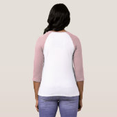 Brustkrebsherz kundengebundener Raglan T-Shirt (Schwarz voll)