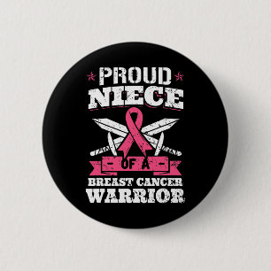 Brustkrebskranken-Krieger rosa Bewusstseinsribb Button