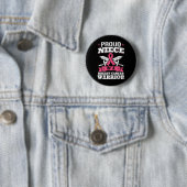 Brustkrebskranken-Krieger rosa Bewusstseinsribb Button (Beispiel)