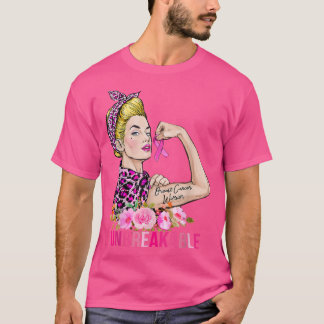 Brustkrebskrieger in rosa Ribbon ohne zerbrechlich T-Shirt