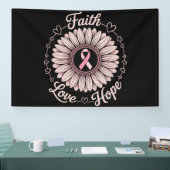 Brustkrebsmonat Glaube Hoffnung Heilung Banner (Messe)