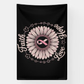 Brustkrebsmonat Glaube Hoffnung Heilung Banner (Vertikal)