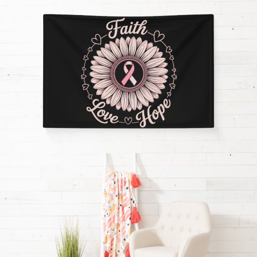 Brustkrebsmonat Glaube Hoffnung Heilung Banner (InSitu)