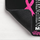 Brustkrebsmonat Krieger Überlebende C Mousepad (Ecke)