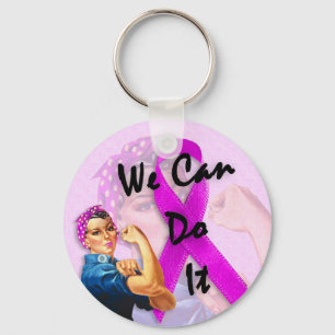 Brustkrebsmonat, Rosie the Riveter Schlüsselanhänger