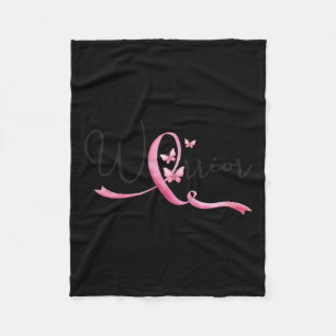 Brustkrebsmonat Schmetterlinge Rosa Band Frauen Fleecedecke