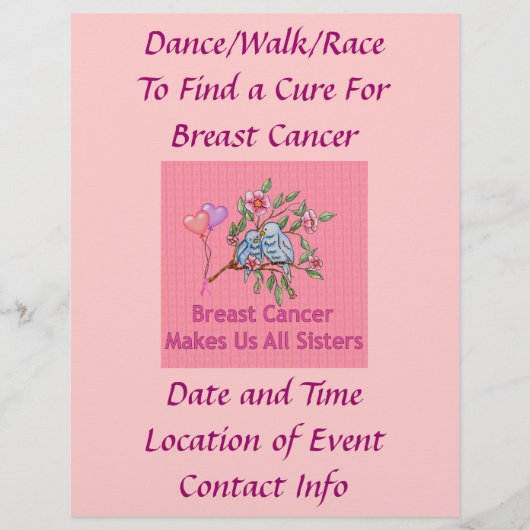 Brustkrebsschwester Flyer (Vorne)