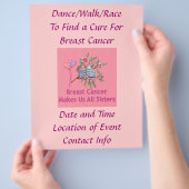 Brustkrebsschwester Flyer (Hand)