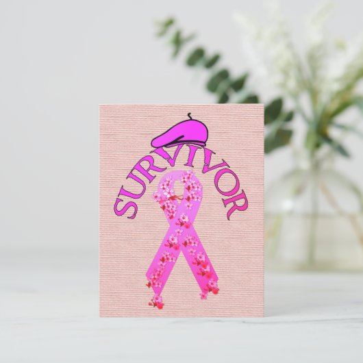 Brustkrebsüberleben Einladung (Stehend Vorderseite)