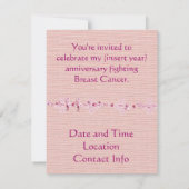 Brustkrebsüberleben Einladung (Rückseite)
