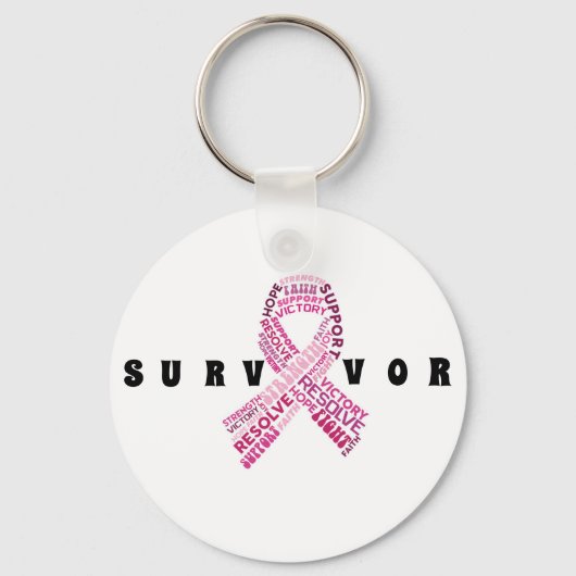 Brustkrebsüberleben Schlüsselkette Schlüsselanhänger (Vorderseite)