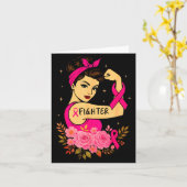 Brustkrebsüberlebende Rosie Riveter Nk-Bewusstsein Karte (Gelbe Blume)