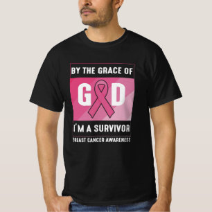 Brustkrebsüberlebung Gottes Gnade Christlich T-Shirt