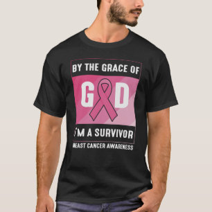 Brustkrebsüberlebung Gottes Gnade Christlich T-Shirt